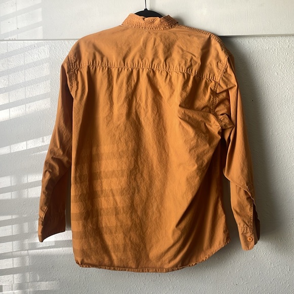 Vintage Jordache Concepts mustard yellow long sleeve button down top - Picture 6 of 6